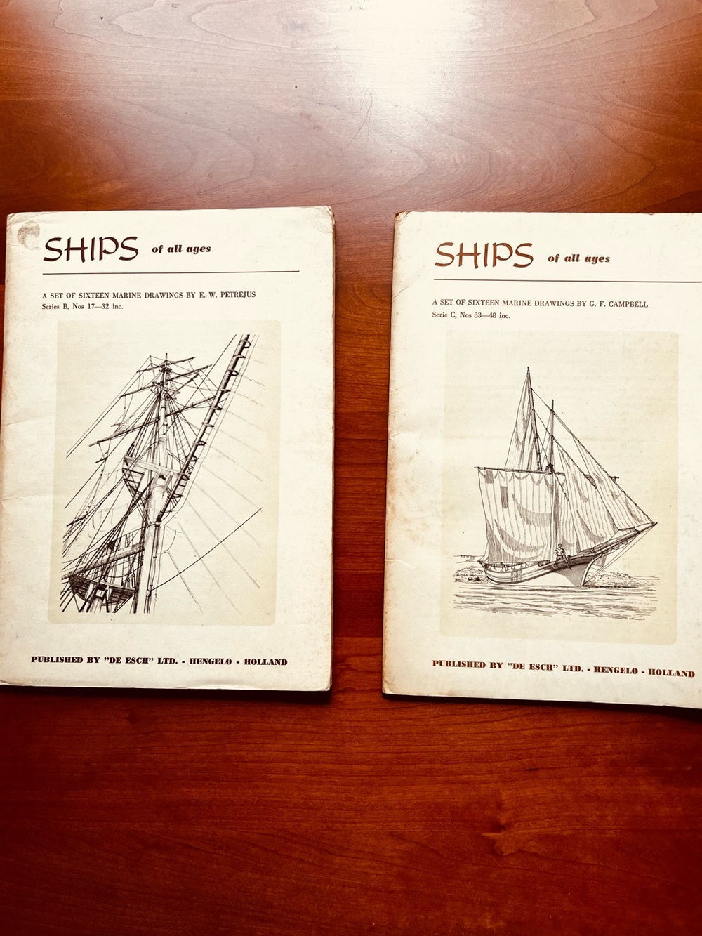 VINTAGE SETS OF MARINE DRAWINGS